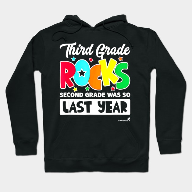 Back To School For Kids Teacher 3rd Grade Rocks Hoodie by everetto